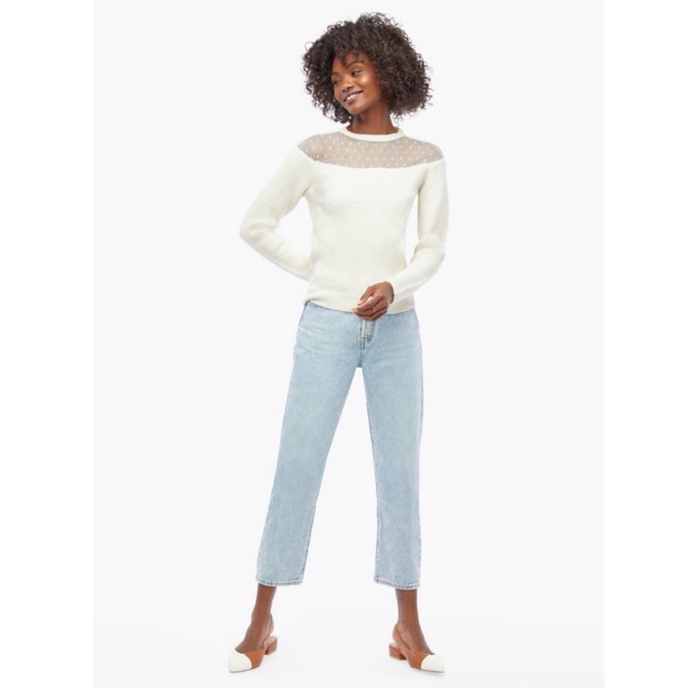 JustFab Lace Inset Sweater - Picture 2 of 4